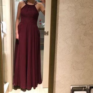 Azazie Melinda Cabernet Bridesmaid Dress | Size A2